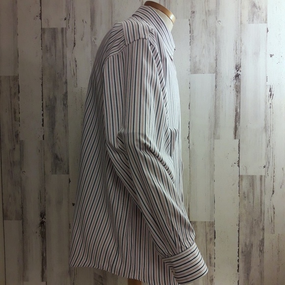 Bundle " 3 x $20" CHAPS Classic Fit Twill Stripes Button Up Shirt Size 18/18.5 - Picture 5 of 8